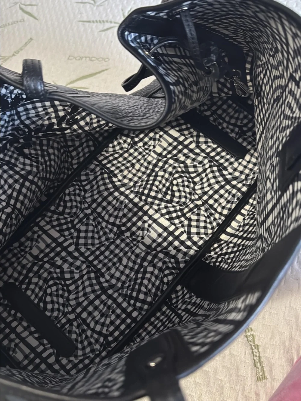 MCM Black Monogrammed Large Leather Tote